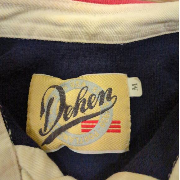 VTG Dehen Ford USA Men's Medium / Large Button Up Shirt Colorblock America Y2K - Picture 9 of 12